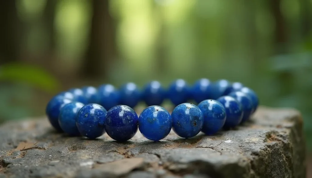 Pulsera de perlas de piedra de lapislázuli