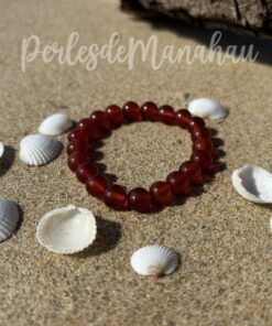 bracelet cornaline pierre naturelle perle