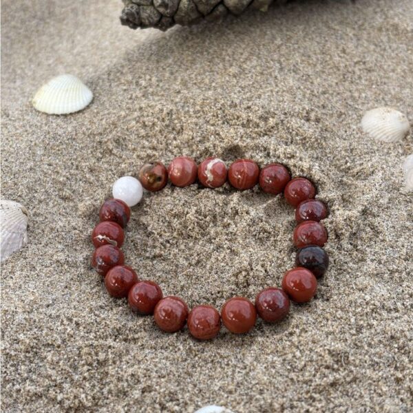 Pulsera de jaspe rojo