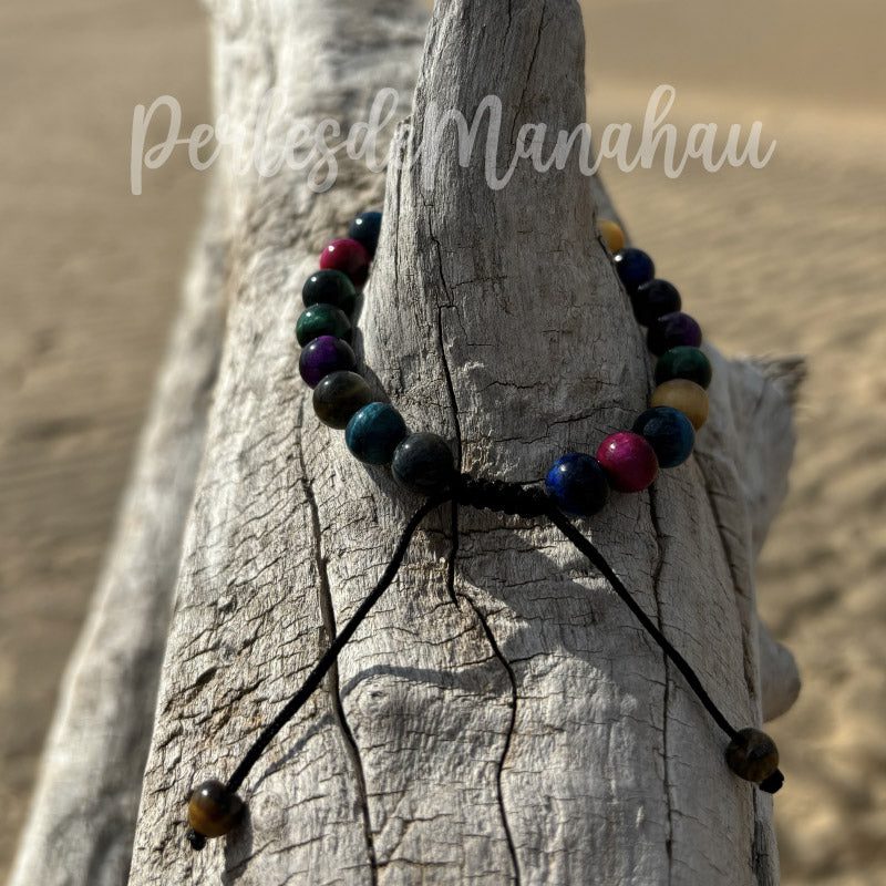 Pulsera de ojo de tigre multicolor – Image 7
